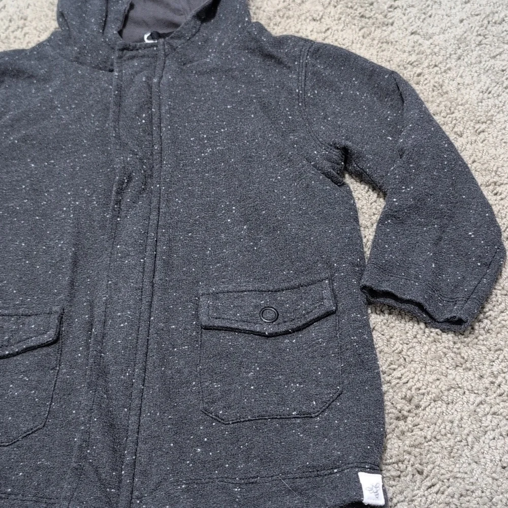 Burts Bees Toddler Jacket Organic Cotton Size 3T Gray Speckle‎